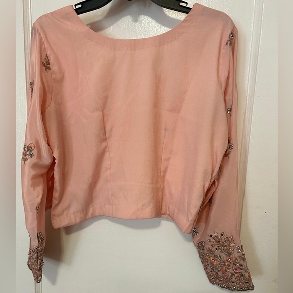 Light Pink Saree (With pleats) - Picture 6 of 6